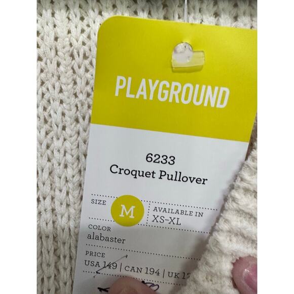 NWT CAbi #6233 Croquet Oversized Knit V-Neck Drop Shoulder Sweater Size Medium - Picture 7 of 9